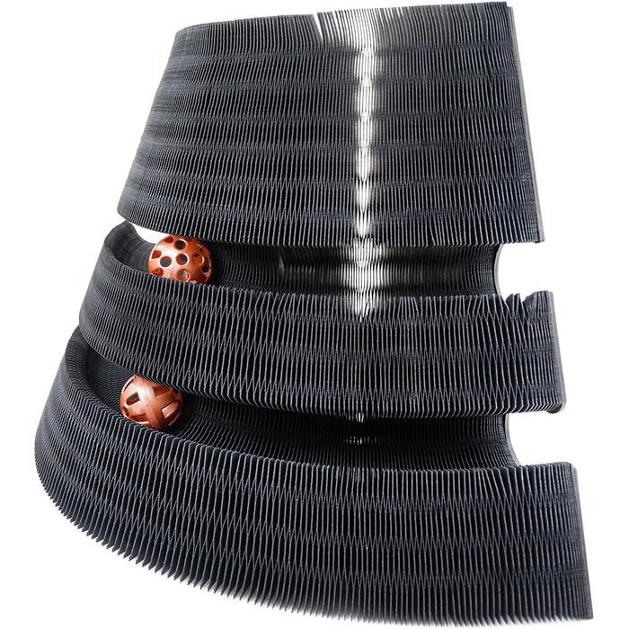 Котячий будиночок з картонної гофротари Treetop від CanadianCat - ігровий комплекс з кульками, чорний, 27,5 x 28 x 28 см