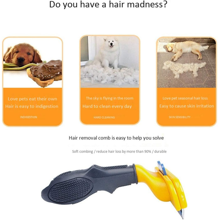 Гребінець для видалення котушок шерсті для собак та котів - ергономічний дизайн