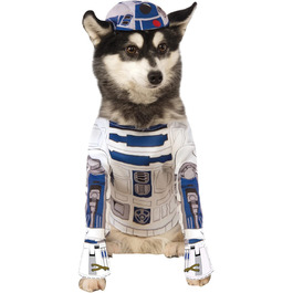Костюм для собаки Star Wars R2-D2 від Rubie's, білий, розмір S (обхват шиї до хвоста 28 см, обхват грудей 43 см), для Хелловіну