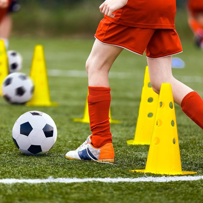 Набір для координації Bramble 18 шт. з сумкою - конуси та штанги для футболу, спорту, тренувань (діти, дорослі, собаки)