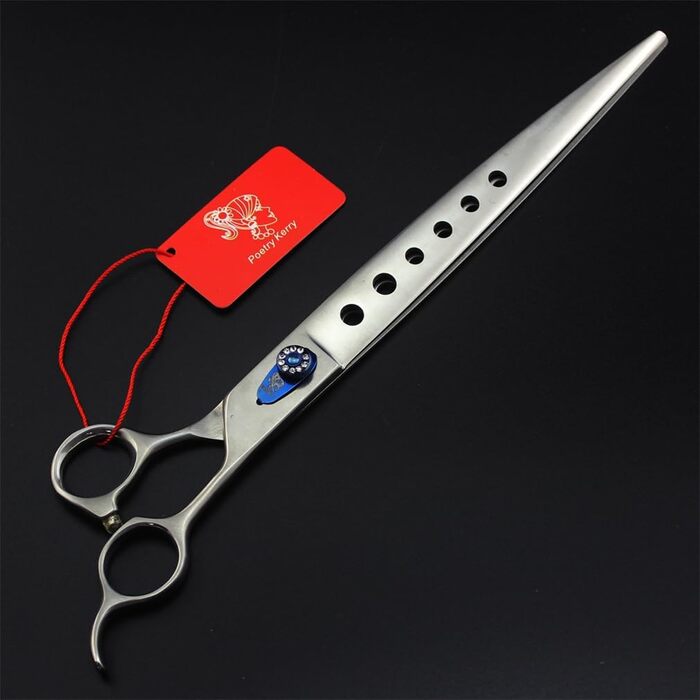 Професійна ножиця для грумінгу тварин 10 дюймів, з нержавіючої сталі, для собак та котів, з сумкою