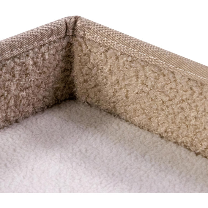 Кігтечка-будиночок для котів PAWY з подушкою, бежева, 40x40x44 см