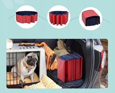 Складальний басейн для собак, червоний, 160 x 30 см, ПВХ