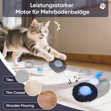 Іграшка для котів GoldenSun: м'ячик-дзиґа з інтерактивною активністю, килимок з мишками, приховане місце з 5 отворів, блакитний колір