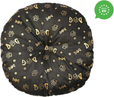 М'який лежак для собак та котів, круглий, ⌀ 60 см, коричневий колір. Лежанка для собак, лежанка для котів, килимок для тварин, матрац для собак або котів. Можливість прання. Ідеально підходить для переносних кліток або лежанок для тварин. ⌀ 60 см, темно-к