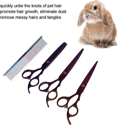 Професійний набір ножиць для грумінгу собак, 5 шт., 17.8 см, нержавіюча сталь