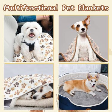Водонепроникні ковдри для собак YUEPET, 2 шт., 76,2 x 60,9 см (30'x20'), фліс, фланель, для ліжка, дивана, захист від бруду