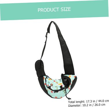 Сумка-переноска для собак та котів Housoutil - зелена, 44x26x2 см, для подорожей та прогулянок