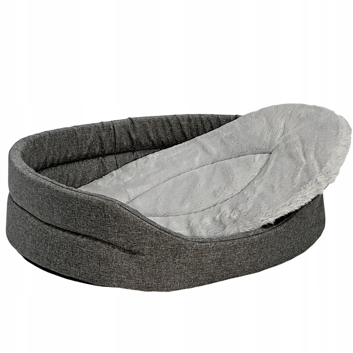 Лежак для собак та котів Poduszki24, водонепроникний, з хутряним покриттям, модель STANDARD M LEN