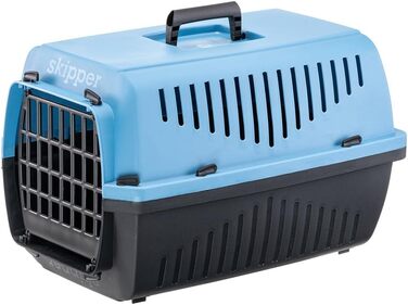 Переноска для кота та собаки Ferplast SKIPPER 3, 62x41x38 см, пластик, блакитна