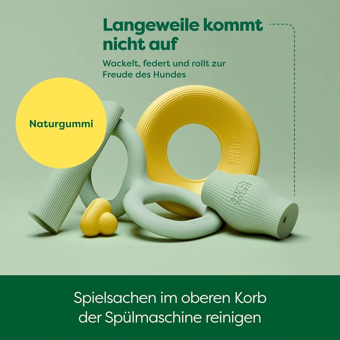 Earth Rated Диспенсер для ласощів для собак, іграшка-головоломка, велика, зелена, з натурального каучуку, для дорослих собак та цуценят, безпечна для миття в посудомийній машині та заморожування