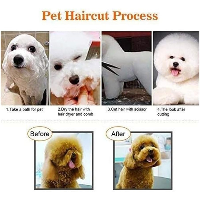 Професійна ножиця для собак, вигнута ножиця для грумінгу, гребінець для собак і котів, з безпечними закругленими кінчиками