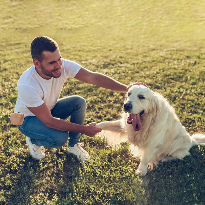 Силіконовий мішечок для корму для собак AUDWUD з кліпсою та магнітною застібкою, 2 шт. (Абрикос + блакитний льоду)