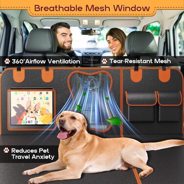 Захисний чохол на сидіння автомобіля для собак, PU-шкіра, водонепроникний, антикіготок, антиковзання, 204 кг