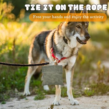 Сумка для ласощів для собак CONLI: зручна та портативна для тренувань, з карабіном та автоматичним закриттям