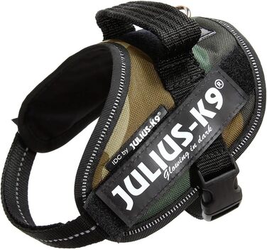 Шлея для собак Julius K9, відбивна, з персоналізованою нашивкою, XS/Mini-Mini, камуфляж