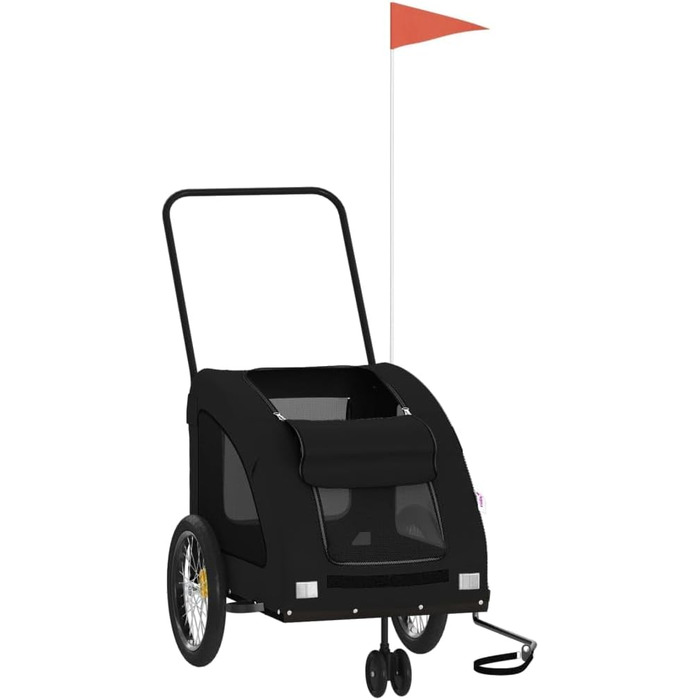 Фasба: Причіп для собак та інших домашніх тварин на велосипед, чорний, 137 x 68 x 72 см