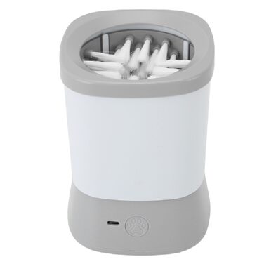 Електрична мийка для лап собак Fockety, автоматичний очищувач лап для цуценят, перезаряджається, білий, для собак та котів середніх розмірів