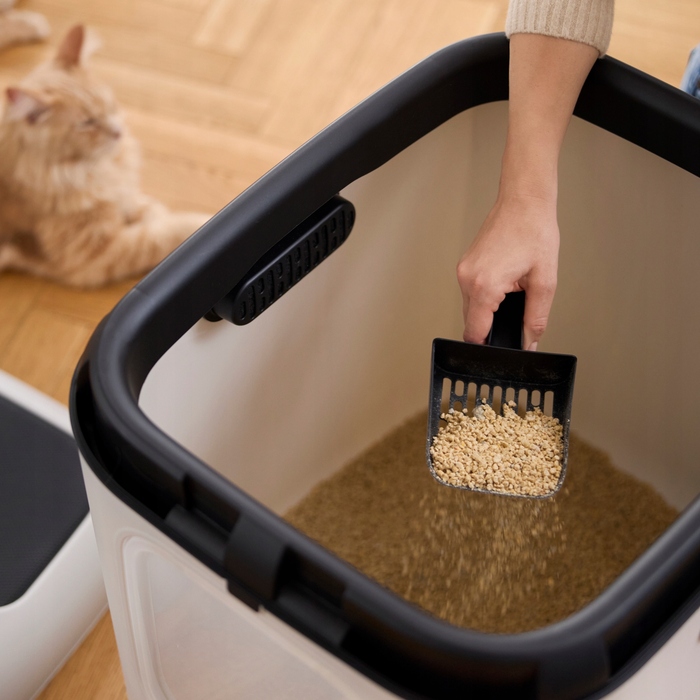 Закритий лоток Rotho XL білий, 61,4 см x 49,9 см x 57,6 см