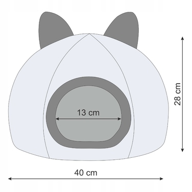 Будиночок для кота Kitty Head, Малий, 40x40x28 см