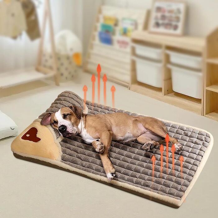 Ортопедична подушка для собак малого та середнього розміру - миється, не слизька з високим бортиком - знімний чохол, лежанка для собак, товста та тепла підстилка для тварин (сіра)