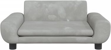 Ліжко для собак сірого кольору 70x45x33 см, м'яке, для дому, стильний дизайн