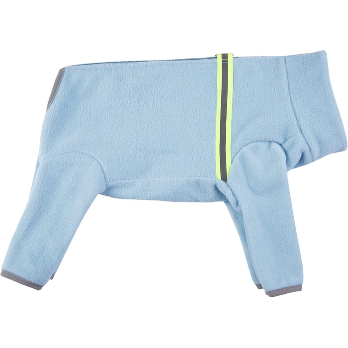 Зимовий одяг для собак, теплий м'який флісовий халат з світловідбиваючим блискавкою, костюм для собак, піжама для домашніх тварин (розмір XXL, блакитний)