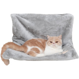 Обогреваемая лежанка для кошек и маленьких собак, лежанка-плитка для підвіконня, сіра