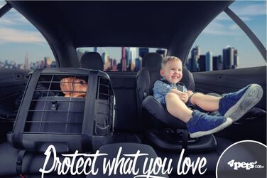 Автопереноска для собак 4pets Caree, сірий колір