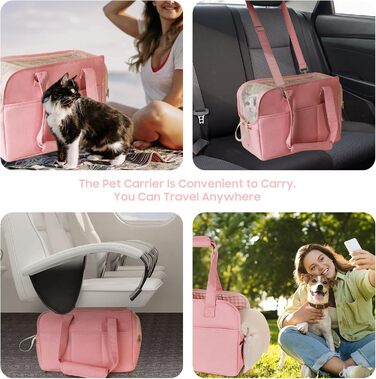 Трансформер для котів та собак, переноска для тварин, рожева, 16.5 x 7.5 x 12.5 см