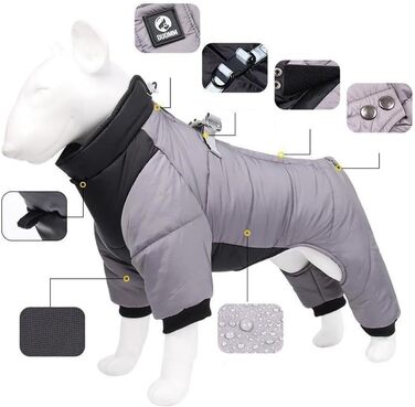 Водонепроникний зимовий теплий наряд для собак, куртка для собак, костюм від снігу (2XL)