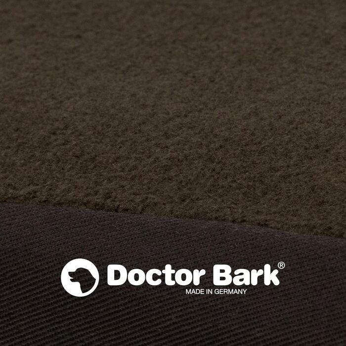 Ортопедичний матрац для собак Doctor Bark з флісовою поверхнею, великий розмір (L - 100x70 см, коричневий)