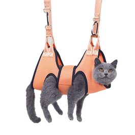 Гамак для собак та котів Nybhyjka для підстригання кігтів, зручна шлейка для грумінгу, помаранчевий, великий розмір