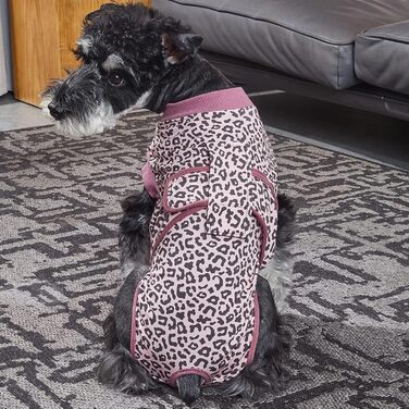 Тіло для собак після операції, тілечко для собак після кастрації/стерилізації, дихаюча тканина, захист від витікання ран, для собак, для сук, для рудих, зелений L (рожевий, середній)