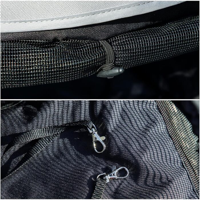 PawHut Візок для собак і котів, складаний, до 4 кг, з сітковими віконцями, ременем через плече, кишеню для зберігання, тримач для чашки, парасолька, темно-синій