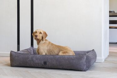 Собаче ліжко Hundebett Lotte Ribbed, коричневе, 120x80x23 см