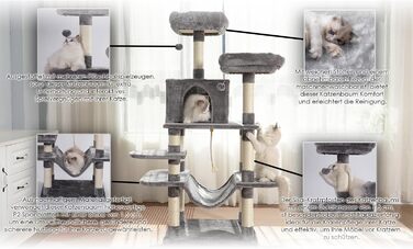 Велика когтеточка для котів 150 см XXL, надміцна, для важких котів, натуральний сизаль, товстий плюш, якісна ДСП, 150x96x62 см