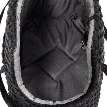 Сумка-переноска для собак та котів чорного кольору (Minky), L (15 кг) - 42 x 29 x 33 см