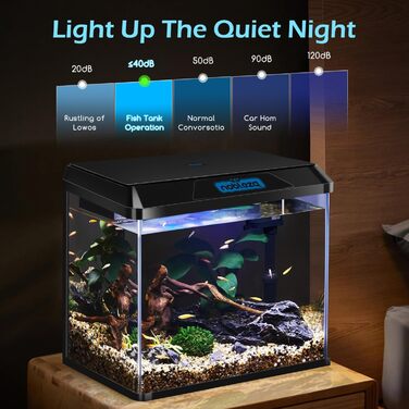 Акваріум Nobleza Mini Комплект, 54л з LED-підсвіткою та фільтром, білий