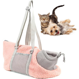 PETCUTE Сумка-переноска для собак та котів, рожева. Дихаюча переноска для маленьких та середніх тварин з регульованим дном та страхувальним ремінцем