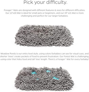 Килимок-заспокійник для собак Pet Parents® Forager® Matten з м'яким носиком та неслизьким покриттям. Повільний годівник для собак великих та малих порід (48,3 см)