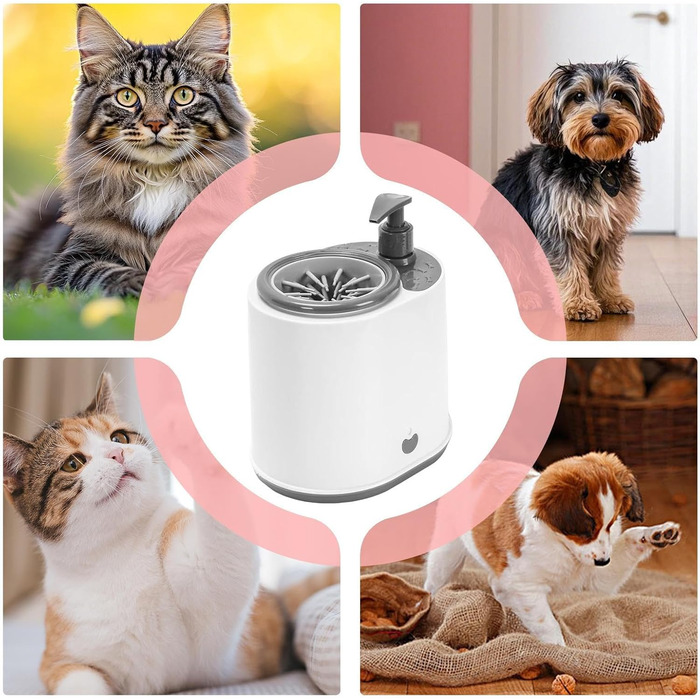 Автоматичний мийка лап для собак: портативний, перезаряджається, з масажем | Легке очищення від бруду