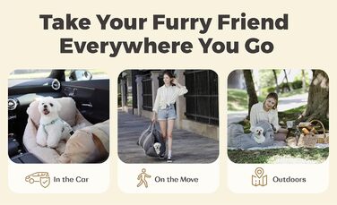 PET AWESOME автокрісло для собак, бежеве, для автомобіля