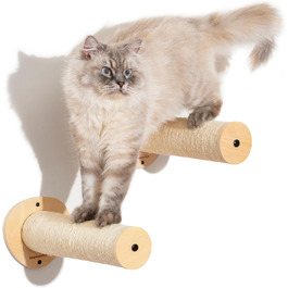 Сходи для котів Mewoofun на стіну – 2 шт. Кліматична стіна для котів з когтеточкою, сходи для лазіння (Стиль 2)