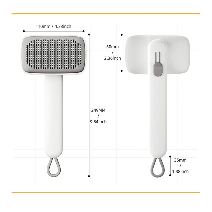 Щітка для вичісування тварин Piddy Ion Pet Brush: видаляє ковтуни, делікатно розплутує шерсть (чорна)