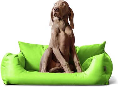 Tierlando® NEMO лежанка для собак з оксфордської тканини 600D, лежанка-софа з знімною комфортною матрацом та пральним покриттям, для маленьких та середніх собак, розмір: 65x50 см | колір: 65x50 см (внутрішній розмір: 40x35 см) (19 Kiwi, 80x60 см (внутрішн