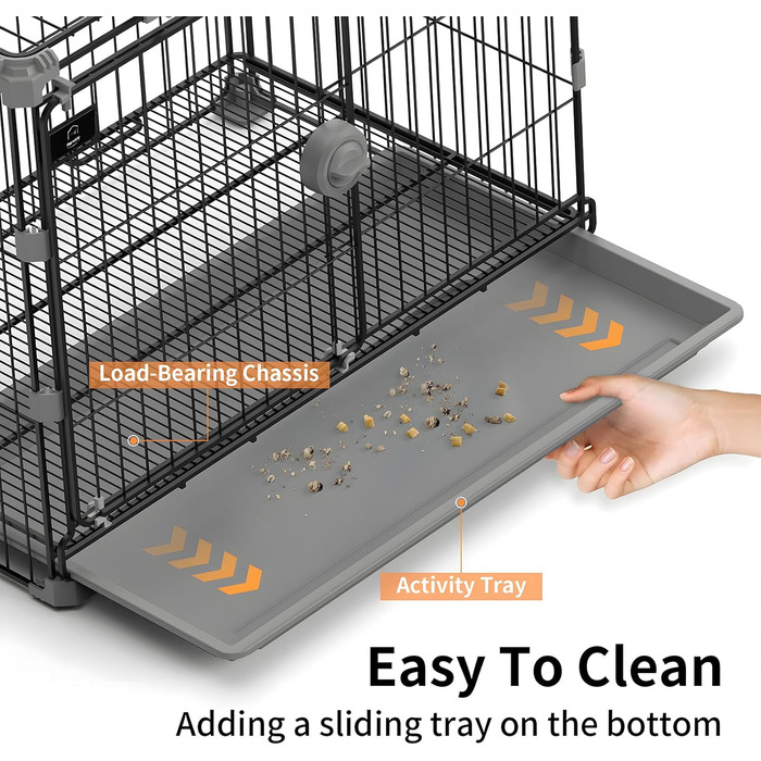 Клітка для собак середнього розміру, 76,2 см, металева собача будка для дому, дротяна клітка з ковзними дверима та знімним піддоном, відкрита зверху, чорна