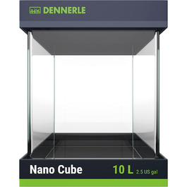 Dennerle Nano Cube 10 л – міні-акваріум для риб та креветок, 20×20×25 см, скляний акваріум преміум-класу