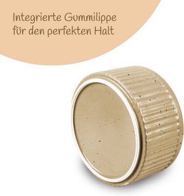 Набір мисок для собак з кераміки (2 шт) об'ємом 400 мл. Миски для маленьких та великих собак з антиковзною основою, придатні для миття в посудомийній машині. Бежевий колір.