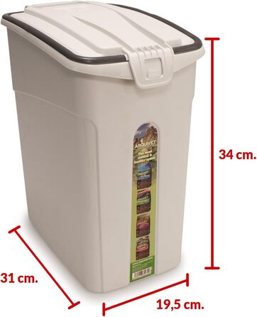 Контейнер для корму Arquivet для собак та котів, 14 л, 5 кг, з дозатором, для зберігання корму